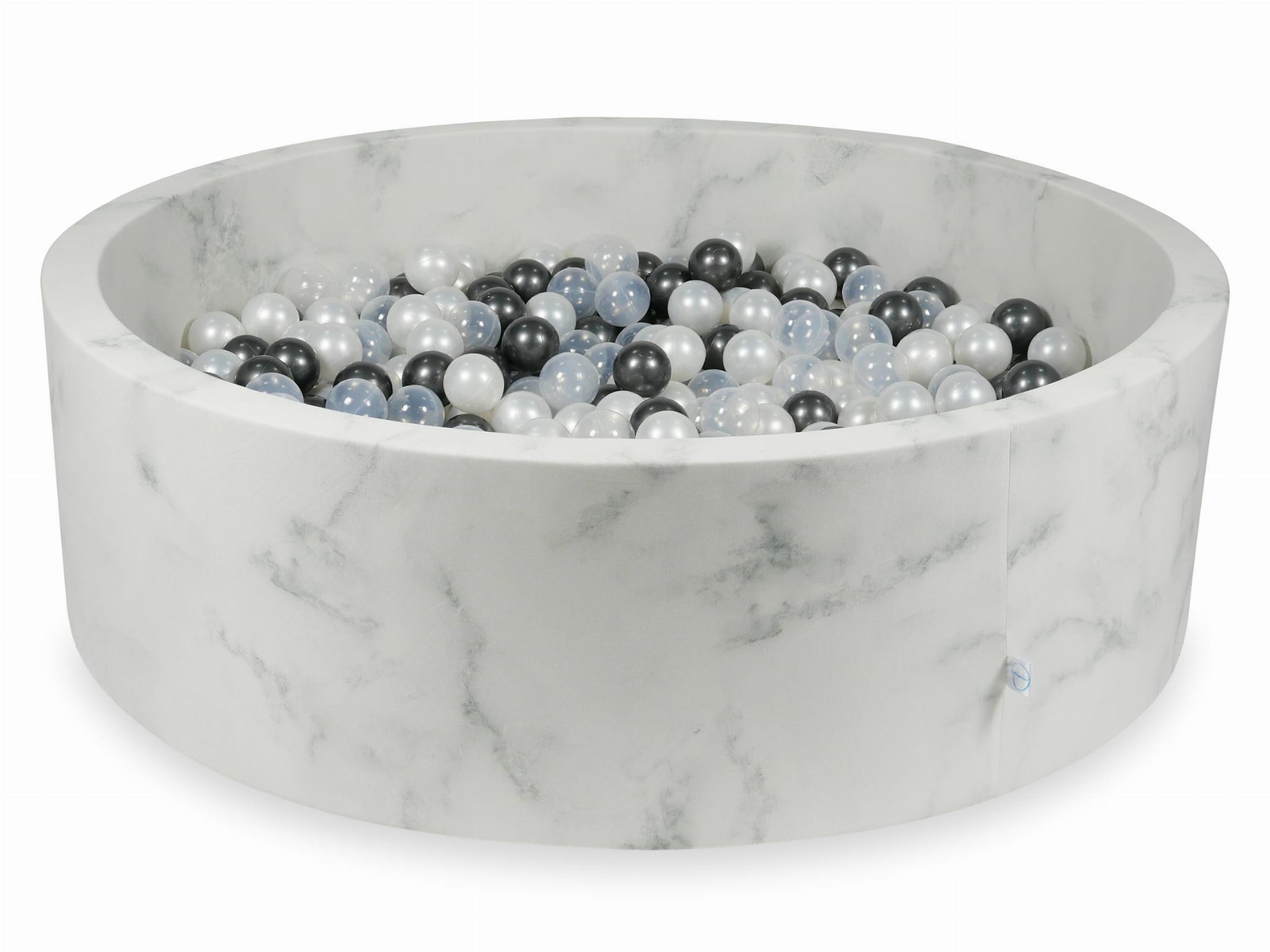 Piscine à Balles 130x40 marbre avec balles 700 pcs (graphite métallique, perle, transparent)