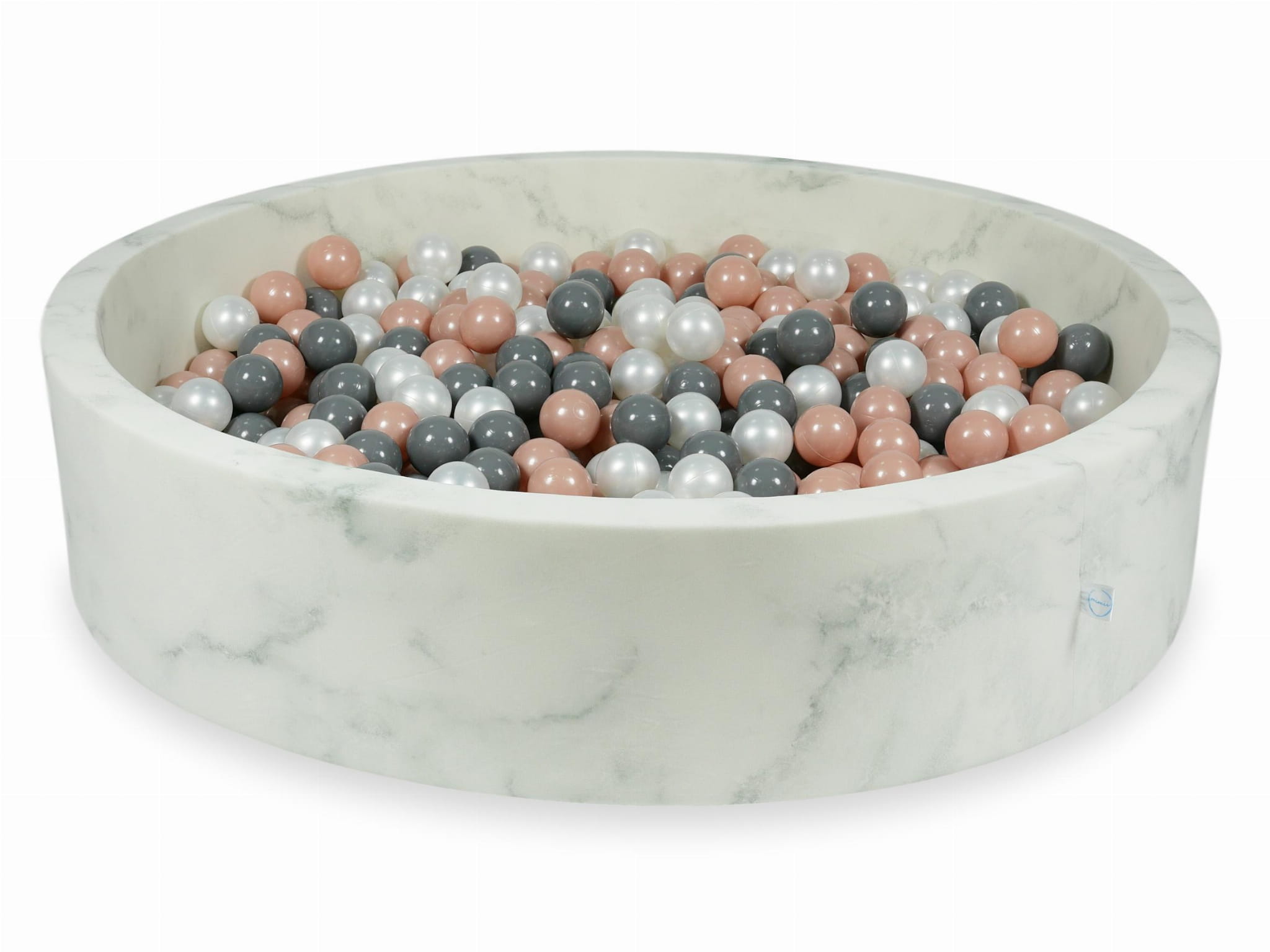 Piscine à Balles 130x30 marbre avec balles 600 pcs (or rose, gris, perle)