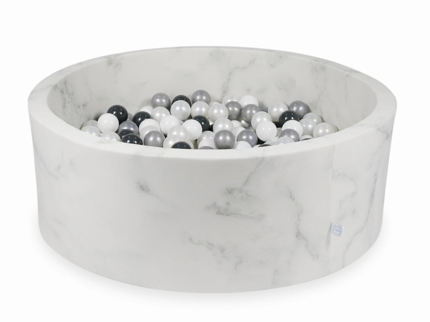 Piscine à Balles 110x40 marbre avec balles 500 pcs (blanc, perle, argent, graphite)