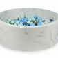 Piscine à Balles 110x40 marbre avec balles 500 pcs (menthe claire, bleu clair, gris, perle)