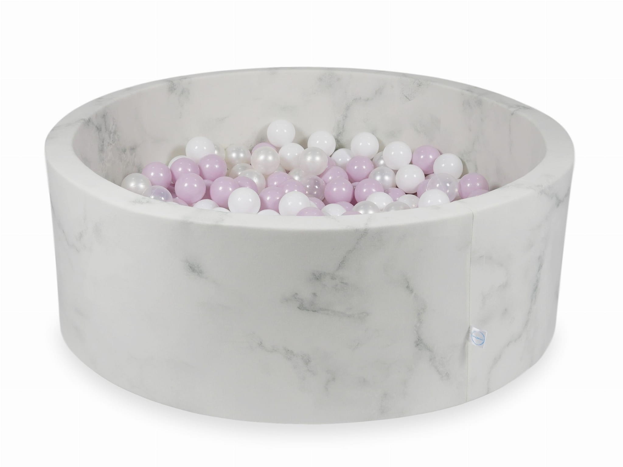 Piscine à Balles 110x40 marbre avec balles 500 pcs (rose clair perlé, blanc, transparent, perle)