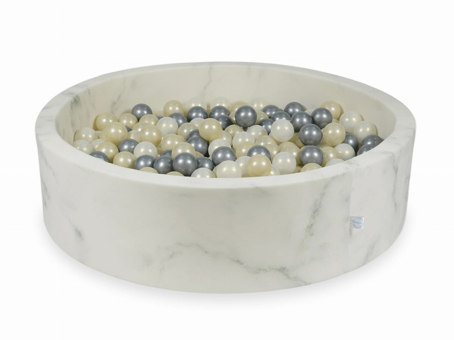 Piscine à Balles 110x30 marbre avec balles 400 pcs (or clair, argent, iridescent)