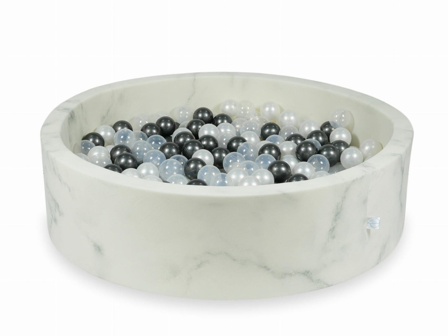 Piscine à Balles 110x30 marbre avec balles 400 pcs (graphite métallique, perle, transparent)