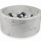 Piscine à Balles 90x40 marbre avec balles 300 pcs (graphite métallique, perle, transparent)