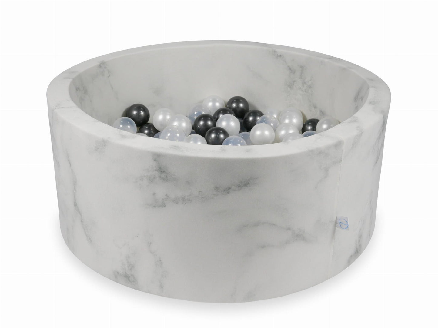 Piscine à Balles 90x40 marbre avec balles 300 pcs (graphite métallique, perle, transparent)