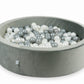 Piscine à Balles 110x30 Velvet gris avec balles 400 pcs (perle, argent)