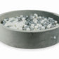 Piscine à Balles 130x30 Velvet gris avec balles 600 pcs (perle, argent)