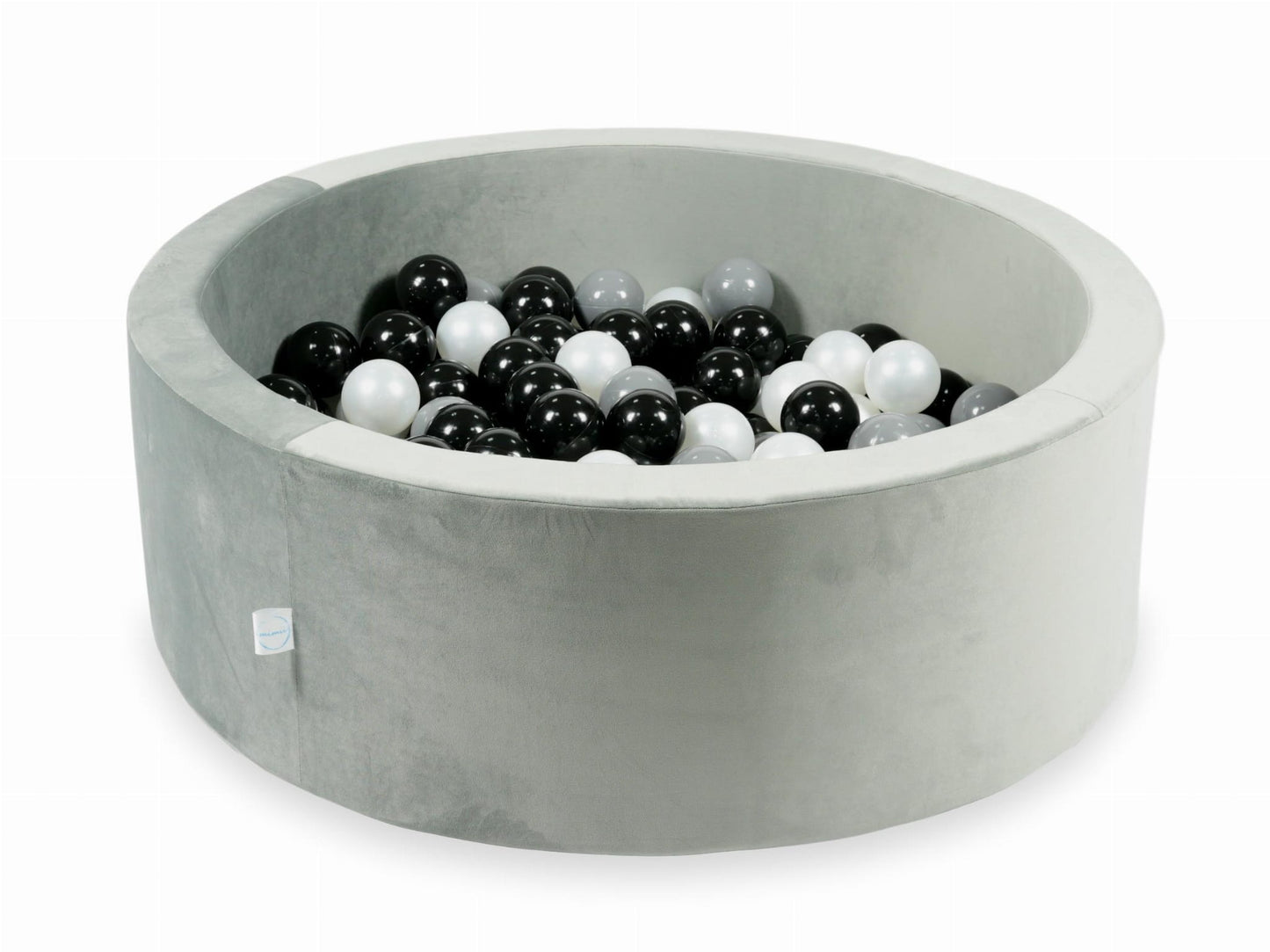 Piscine à Balles 90x30 Velvet gris avec balles 200 pcs (noir, gris, perle)