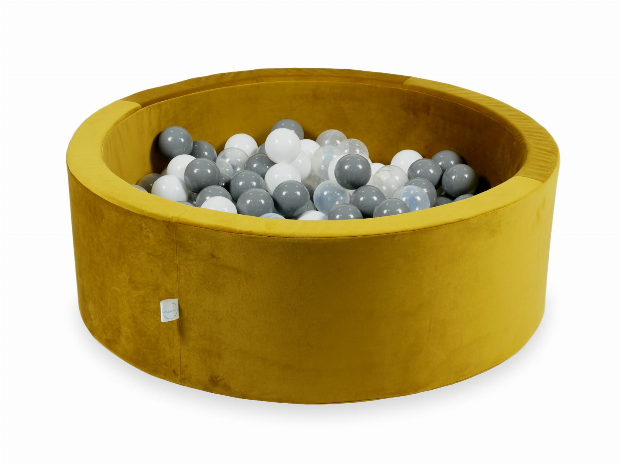 Piscine à Balles 90x30 Velvet or avec balles 200 pcs (blanc, gris, transparent)