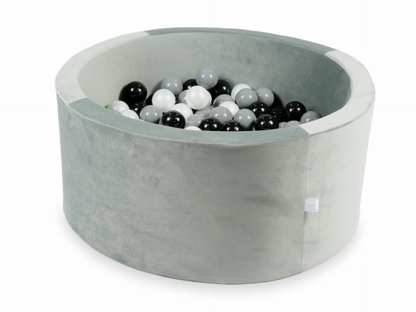 Piscine à Balles 90x40 Velvet gris avec balles 300 pcs (noir, gris, perle)