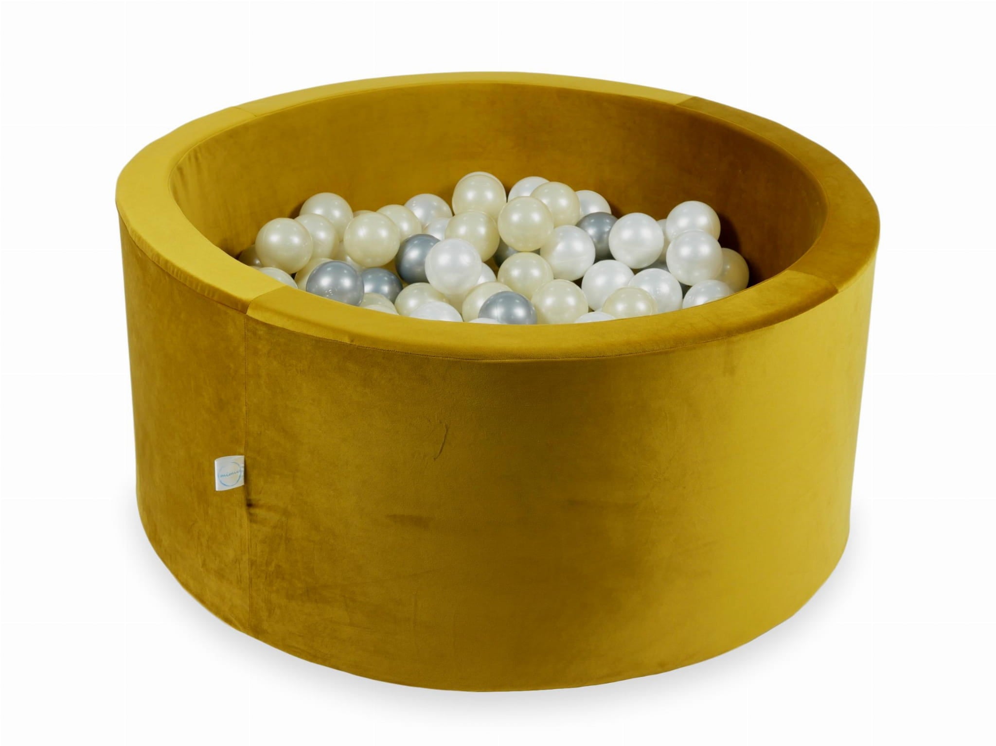 Piscine à Balles 90x40 Velvet dore avec balles 300 pcs (or clair, argent, perle)