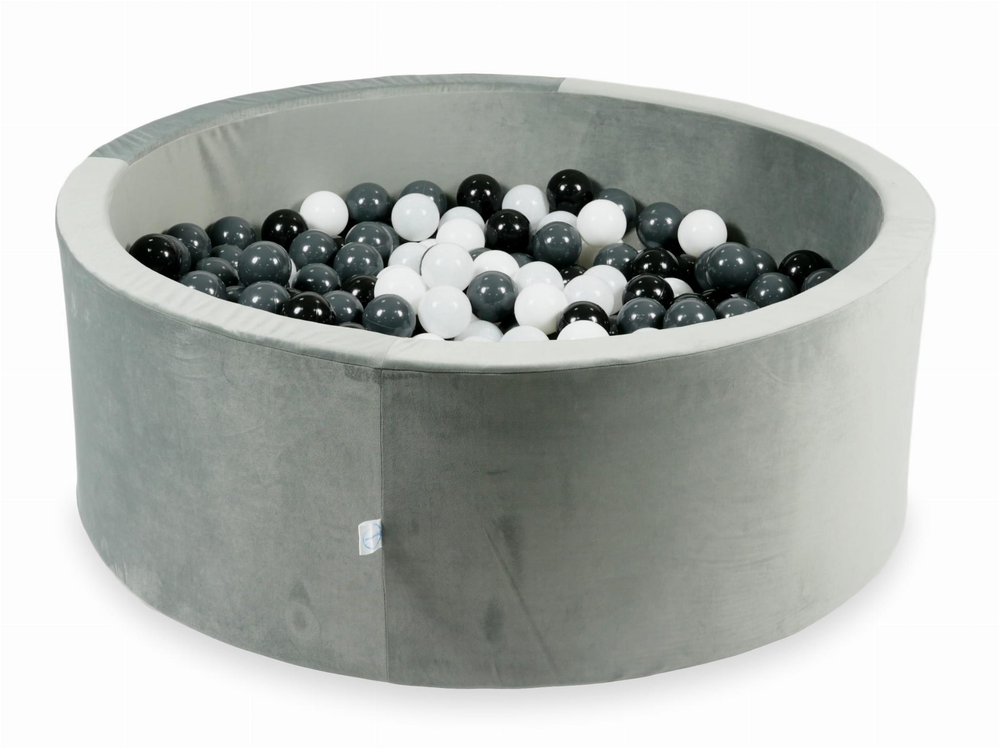 Piscine à Balles 110x40 Velvet gris avec balles 500 pcs (transparent, blanc, perlé, rose clair, or rose)