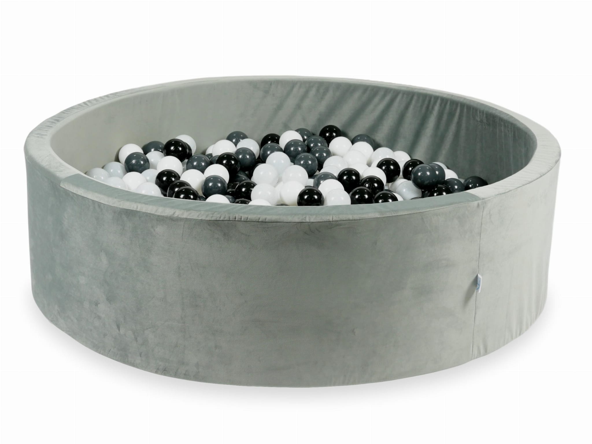 Piscine à Balles 130x40 Velvet gris avec balles 700 pcs (transparent, blanc, perlé, rose clair, or rose)
