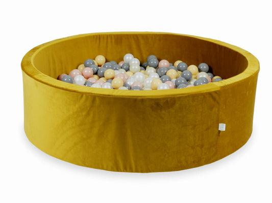 Piscine à Balles 130x40 Velvet dore avec balles 700 pcs (beige, or rose, or clair, perle, gris)