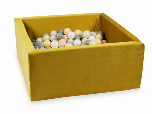 Piscine à Balles 90x90x40 Velvet dore avec balles 400 pcs (beige, or rose, or clair, perle, gris)