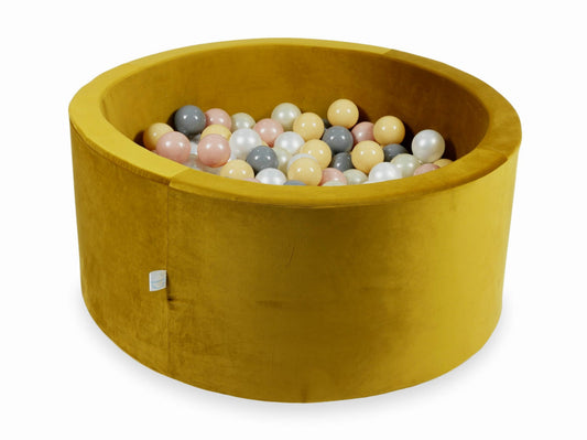 Piscine à Balles 90x40 Velvet dore avec balles 300 pcs (beige, or rose, or clair, perle, gris)