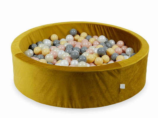 Piscine à Balles 110x30 Velvet dore avec balles 400 pcs (beige, or rose, or clair, perle, gris)