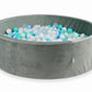 Piscine à Balles 130x40 Velvet gris avec balles 700 pcs (menthe claire, turquoise, bleu clair, bleu clair perlé, iridescent, perle, blanc, transparent)