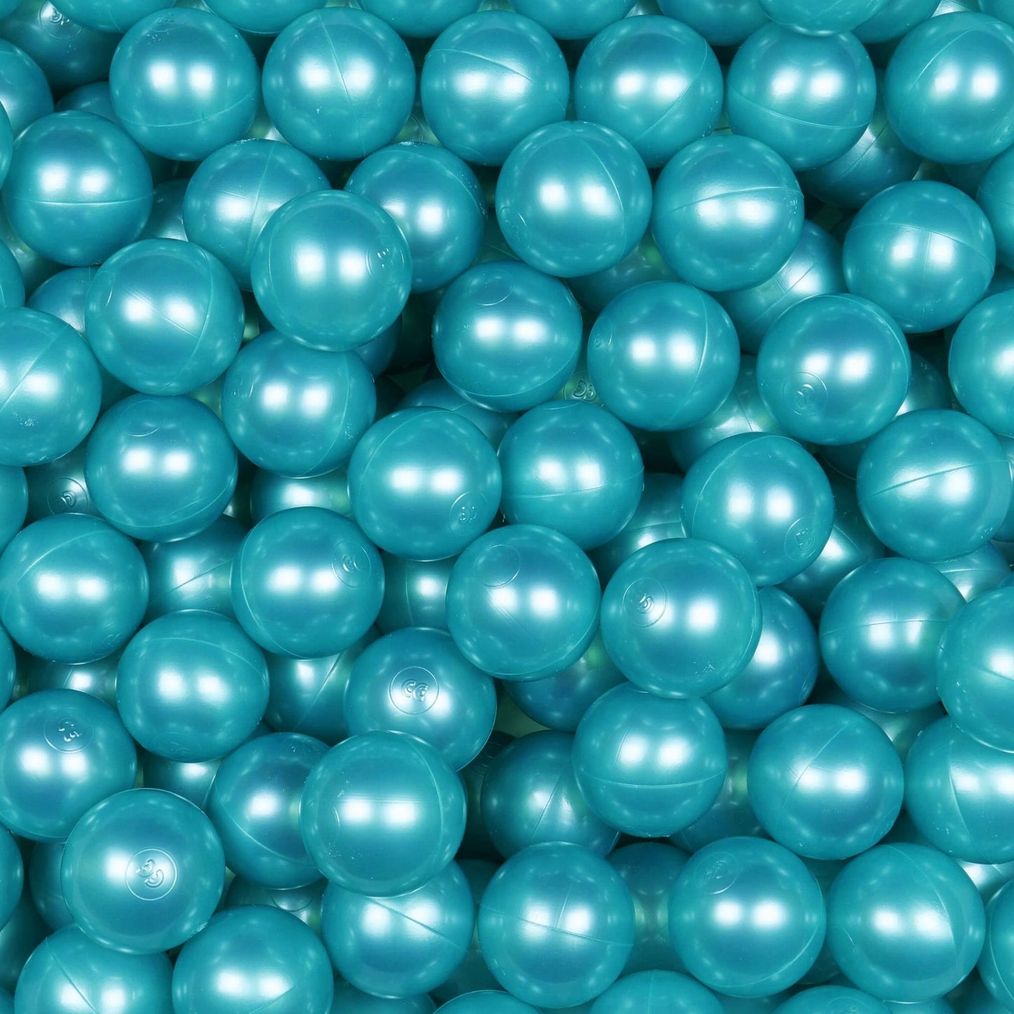 Balles de jeu ø7cm 50 pièces turquise métallique