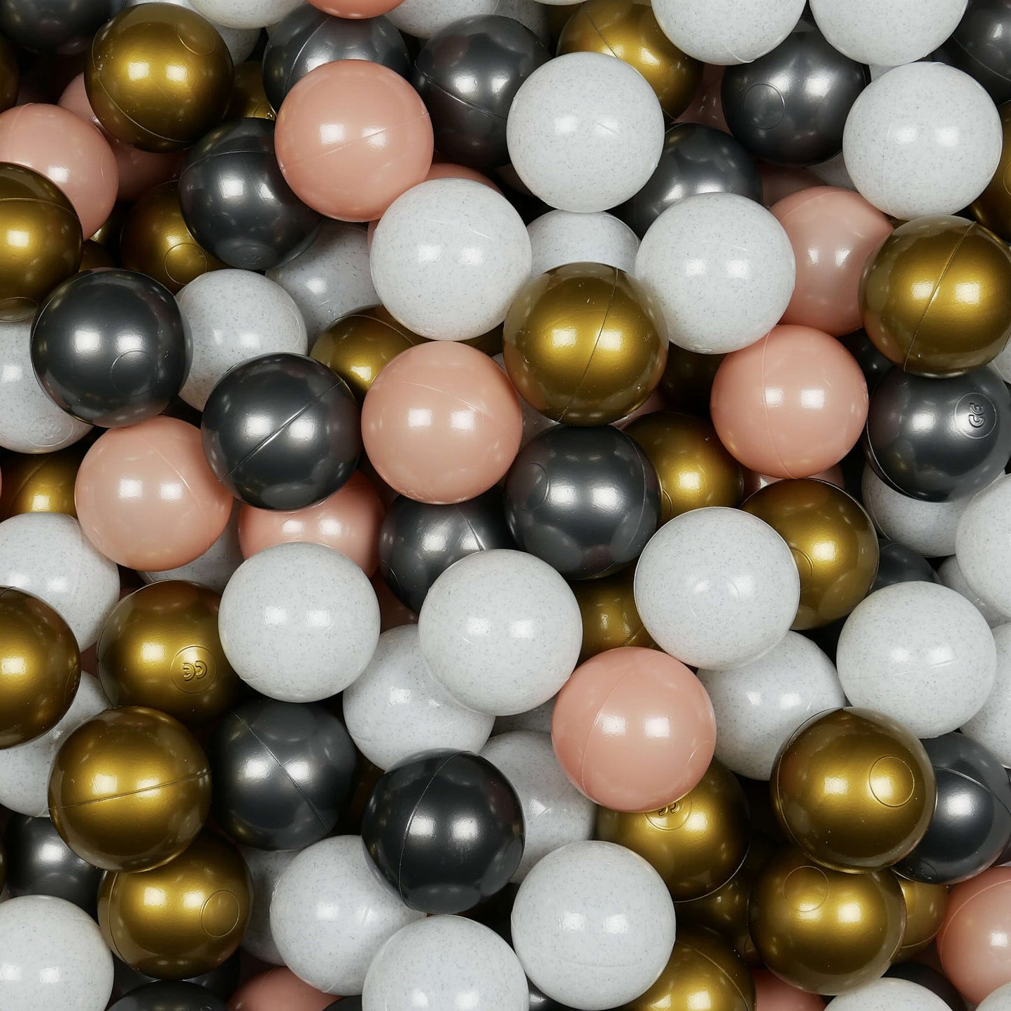 Balles de jeu ø7cm 50 pièces Pull blanc, graphite métallique, or rose, vieil or