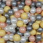 Balles de jeu ø7cm 50 pièces perle, or rose, beige, argent