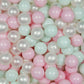 Balles de jeu ø7cm 50 pièces perle, menthe claire, rose clair