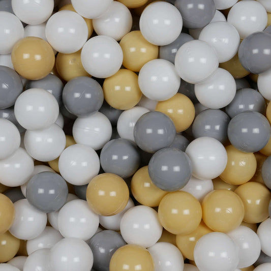 Balles de jeu ø7cm 50 pièces blanc, gris, beige