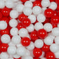 Balles de jeu ø7cm 50 pièces blanc, rouge