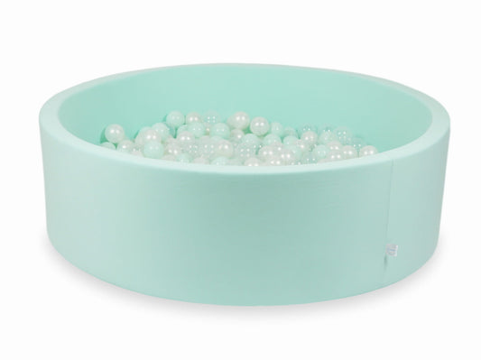 Piscine à Balles 130x40 menthe avec balles 700 pièces (transparent, perle, menthe claire)