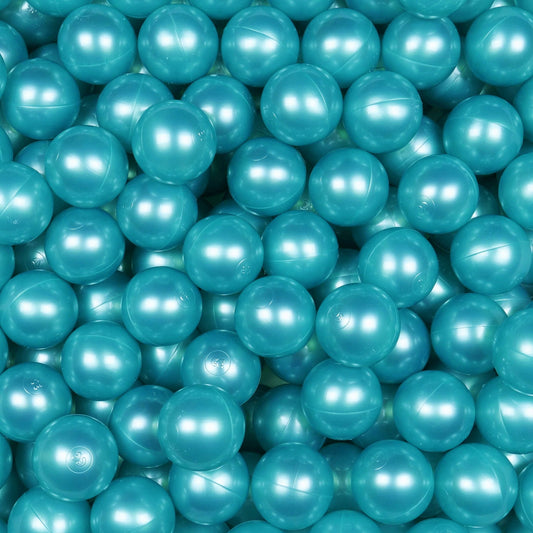 Balles de jeu ø7cm 100 pièces turquise métallique