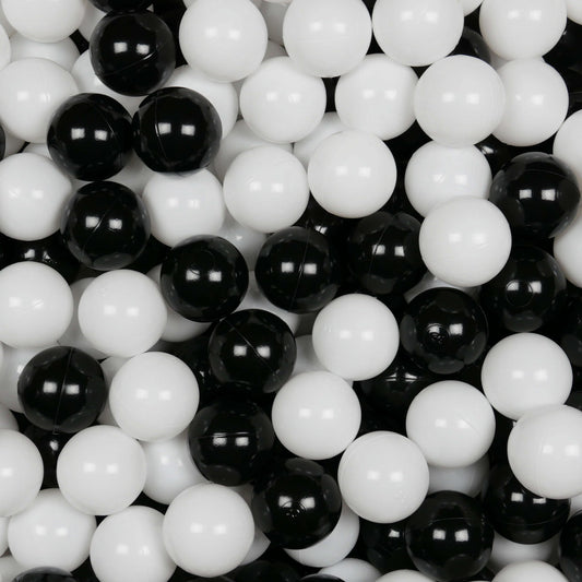 Balles de jeu ø7cm 100 pièces blanc, noir