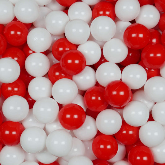 Balles de jeu ø7cm 100 pièces blanc, rouge
