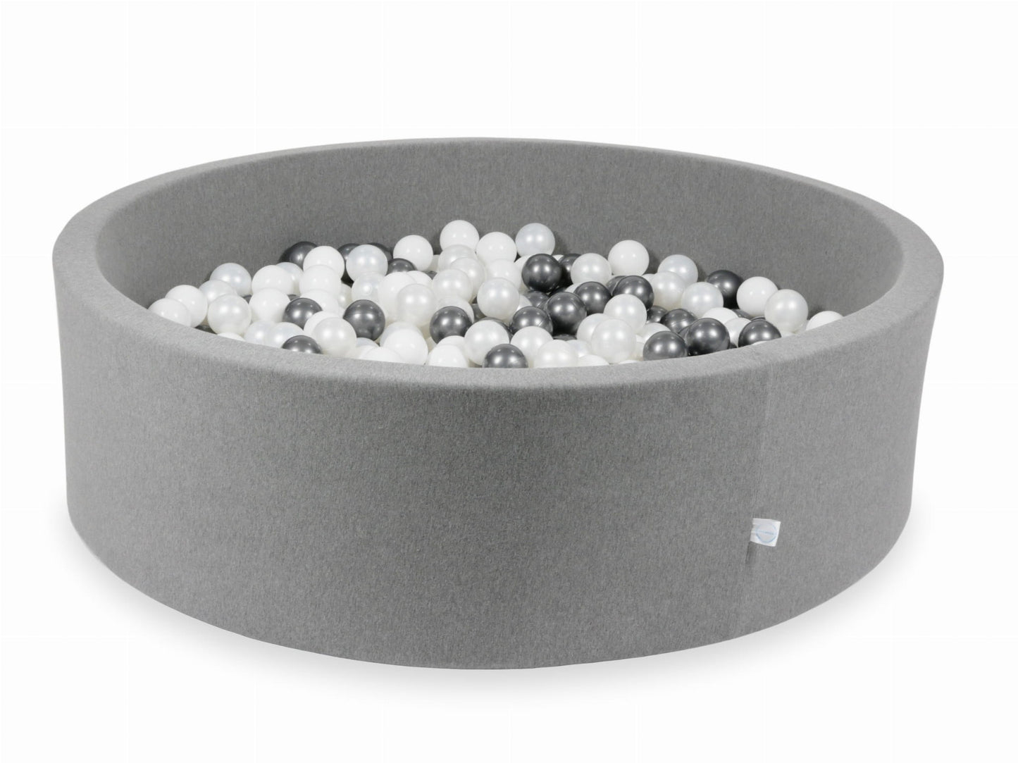 Piscine à Balles 130x40 grise avec balles 700 pcs (blanc, perle, graphite métallique)