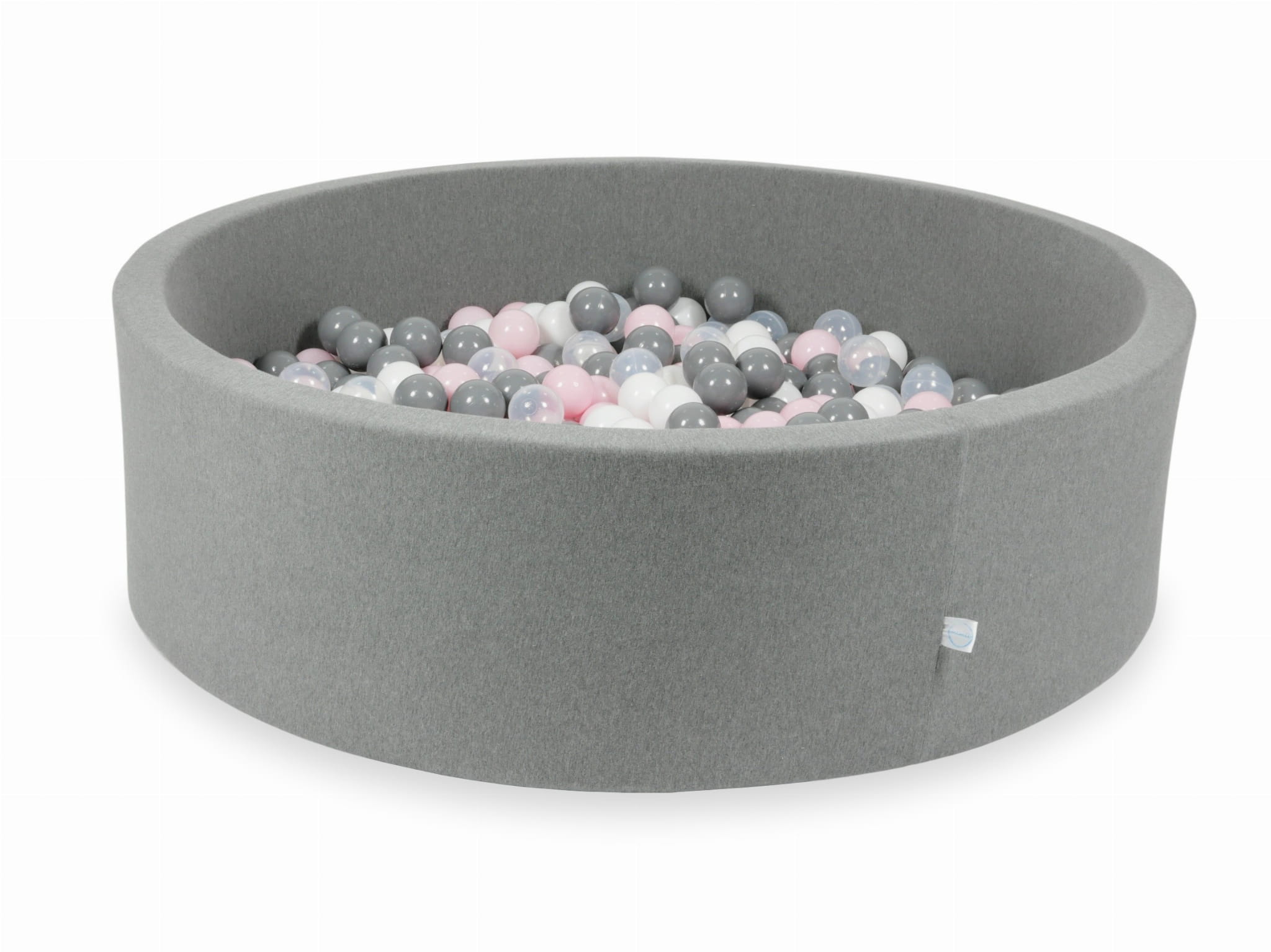 Piscine à Balles 130x40 grise avec balles 700 pcs (transparent, blanc, gris, rose clair)