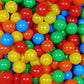 Balles de jeu ø7cm 100 pièces vert, jaune, orange, rouge, bleu