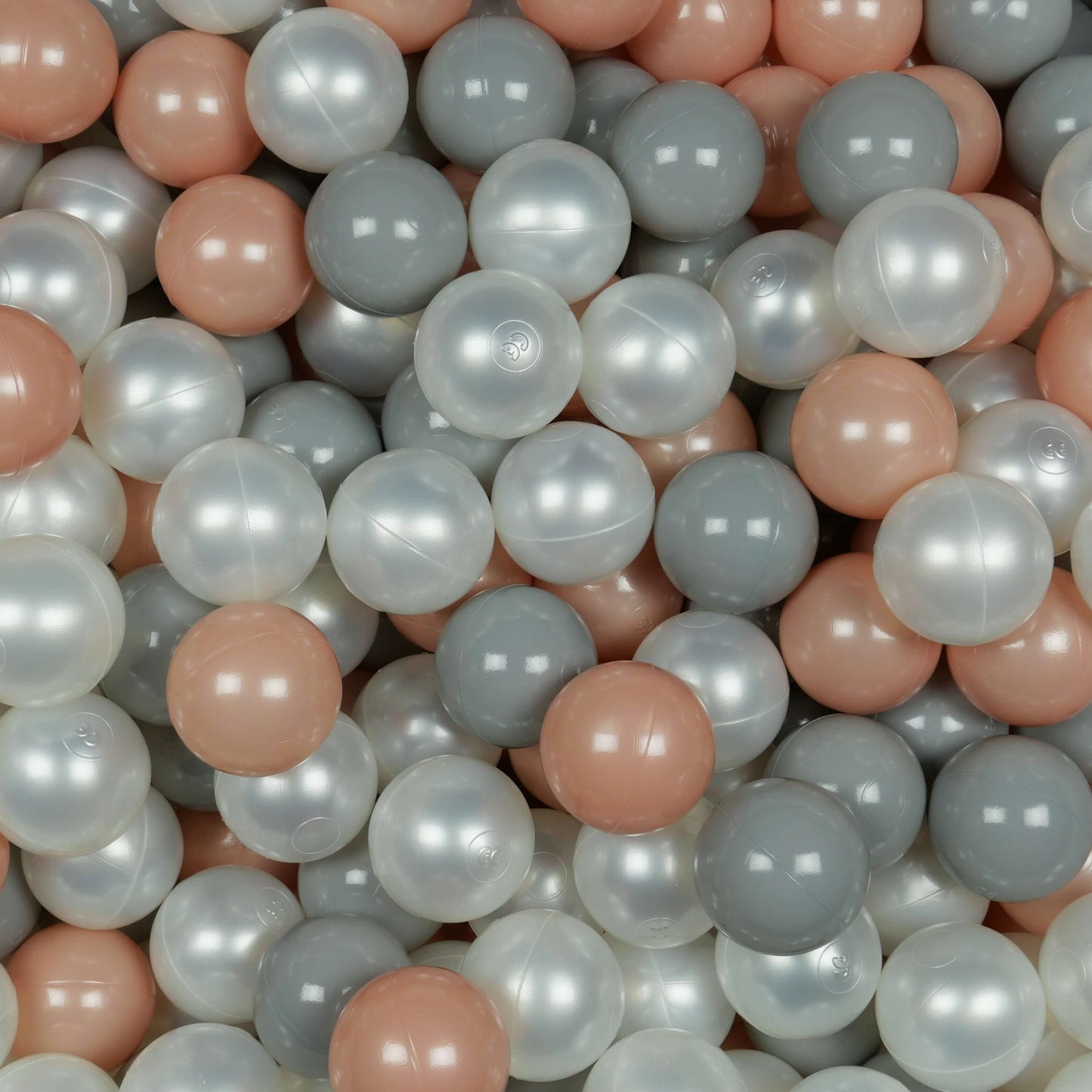 Balles de jeu ø7cm 100 pièces perle, gris, or rose