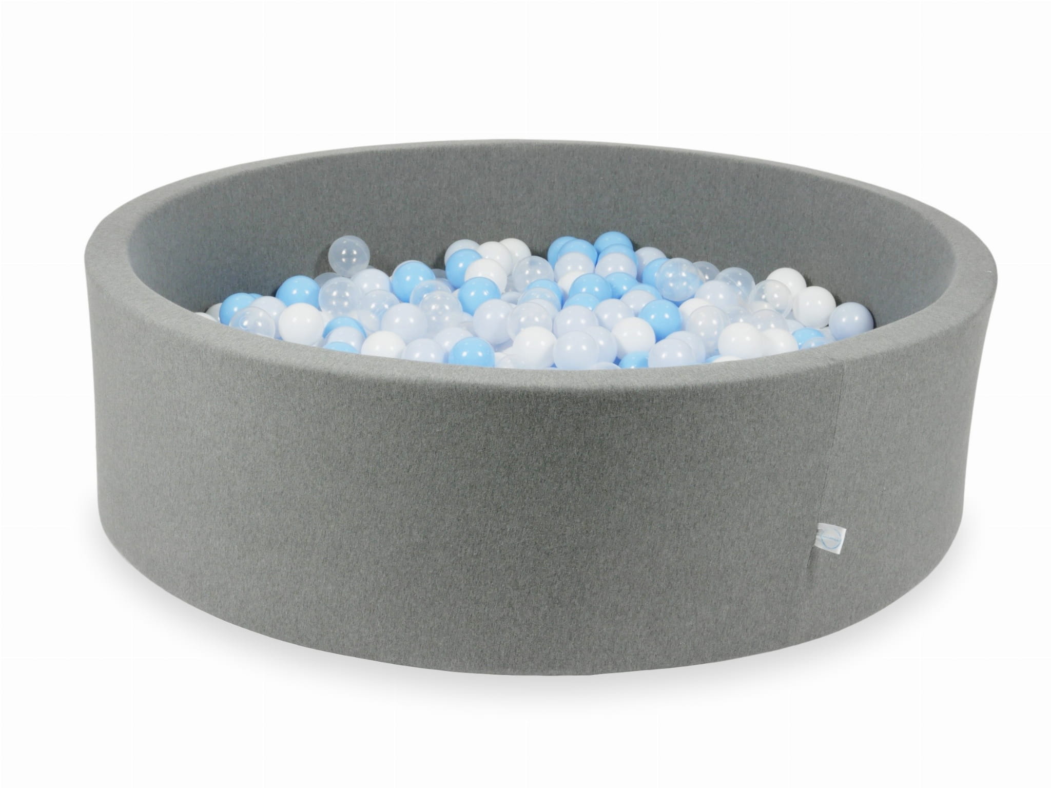 Piscine à Balles 130x40 grise avec balles 700 pcs (transparent, blanc, bleu clair, bleu clair, perle claire)
