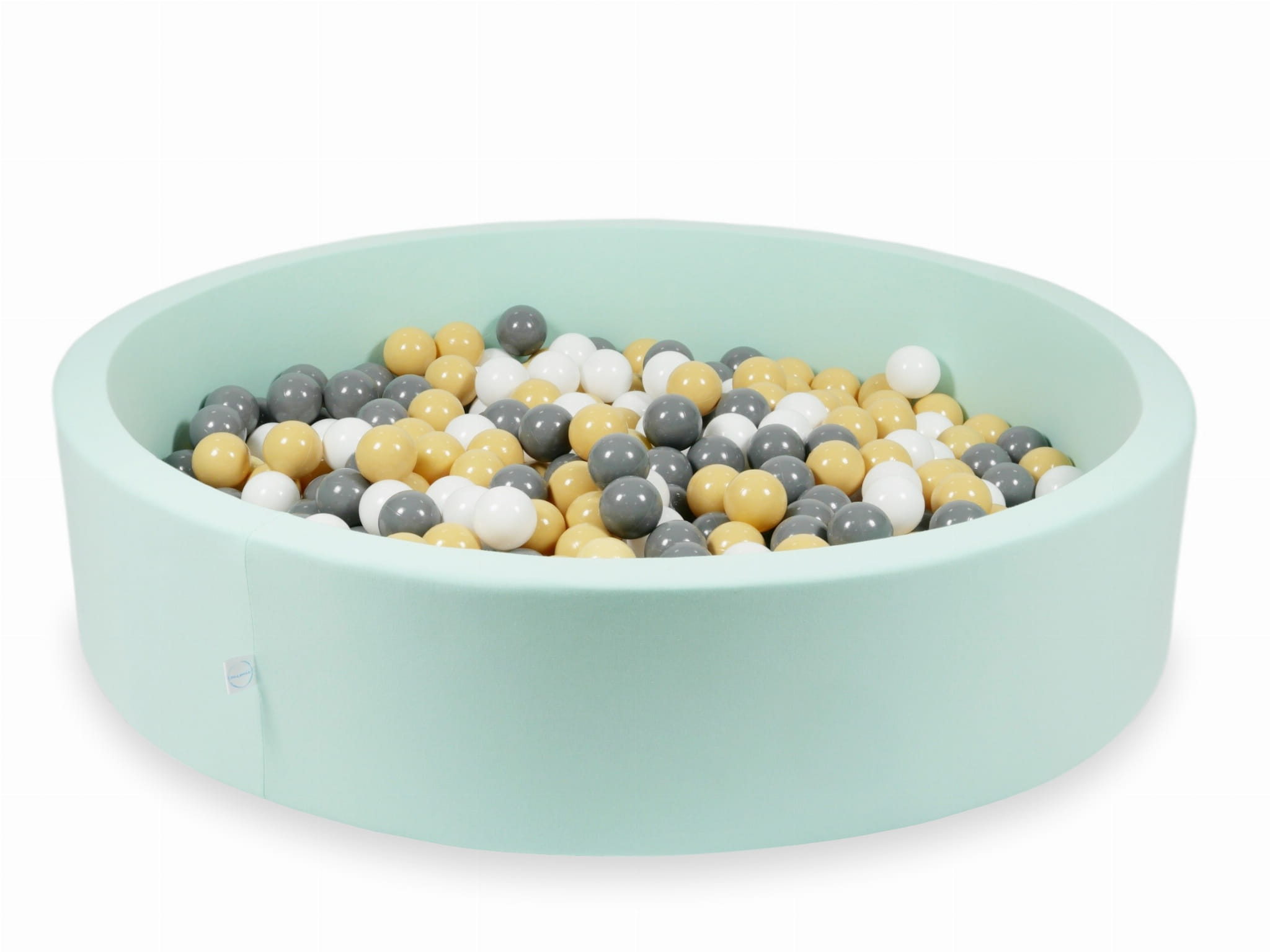 Piscine à Balles 130x30 menthe avec balles 600 pcs (beige, gris, blanc)