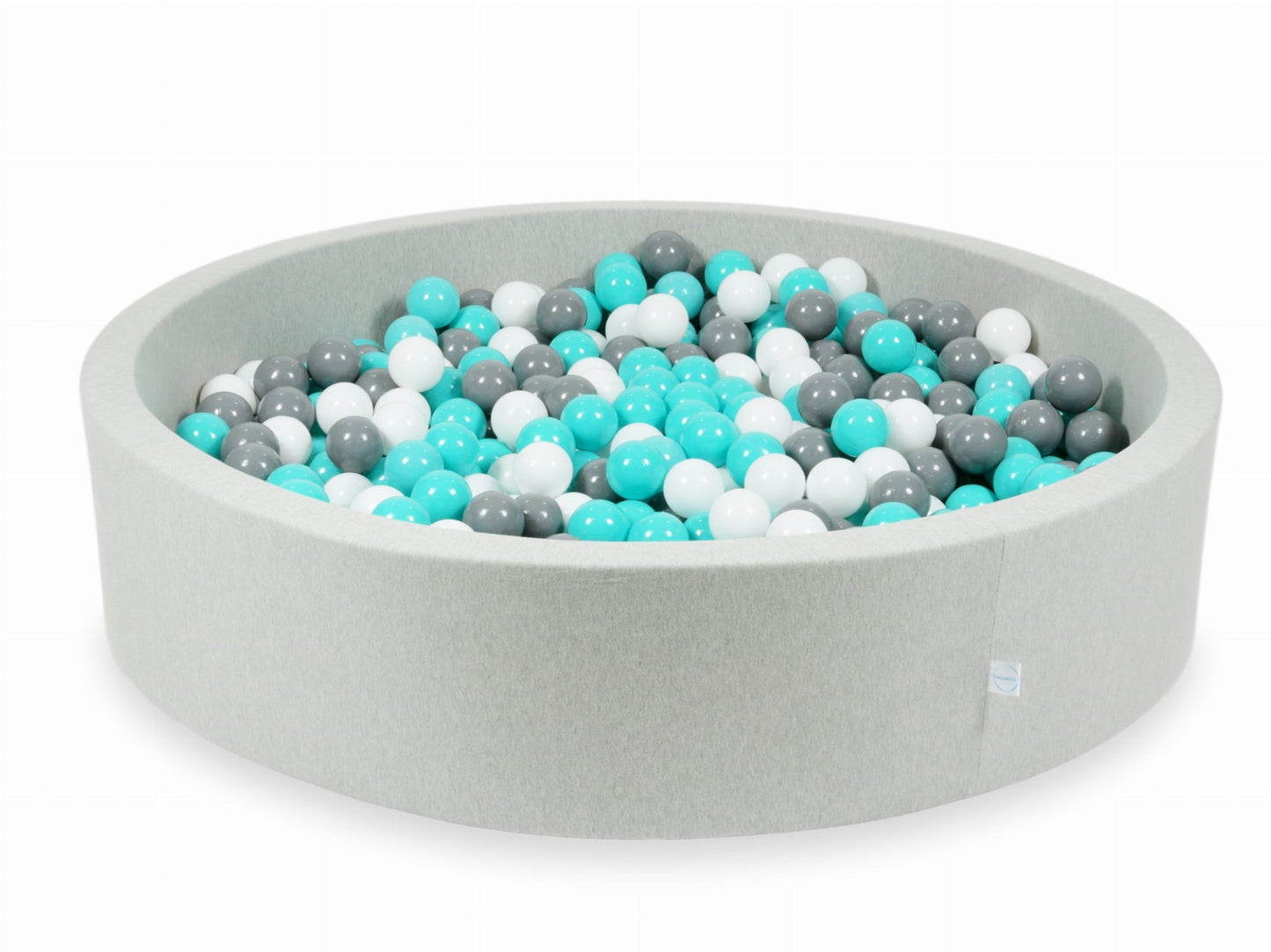 Piscine à Balles 130x30 gris clair avec balles 600 pcs (turquoise, blanc, gris)