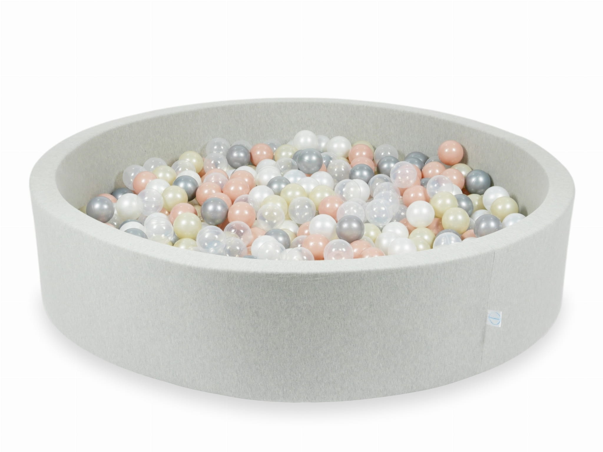 Piscine à Balles 130x30 gris clair avec balles 600 pcs (transparent, perle, argent, rose clair, or clair)