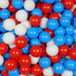 Balles de jeu ø7cm 150 pièces blanc, rouge, bleu