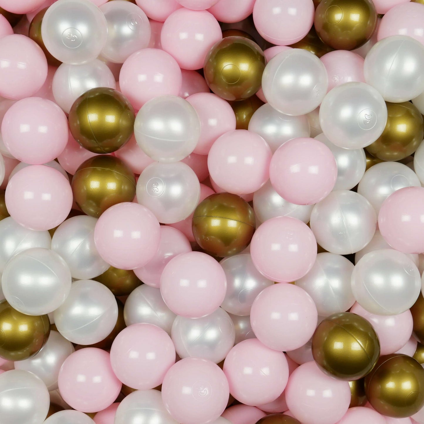 Balles de jeu ø7cm 150 pièces rose clair, perle, vieil or