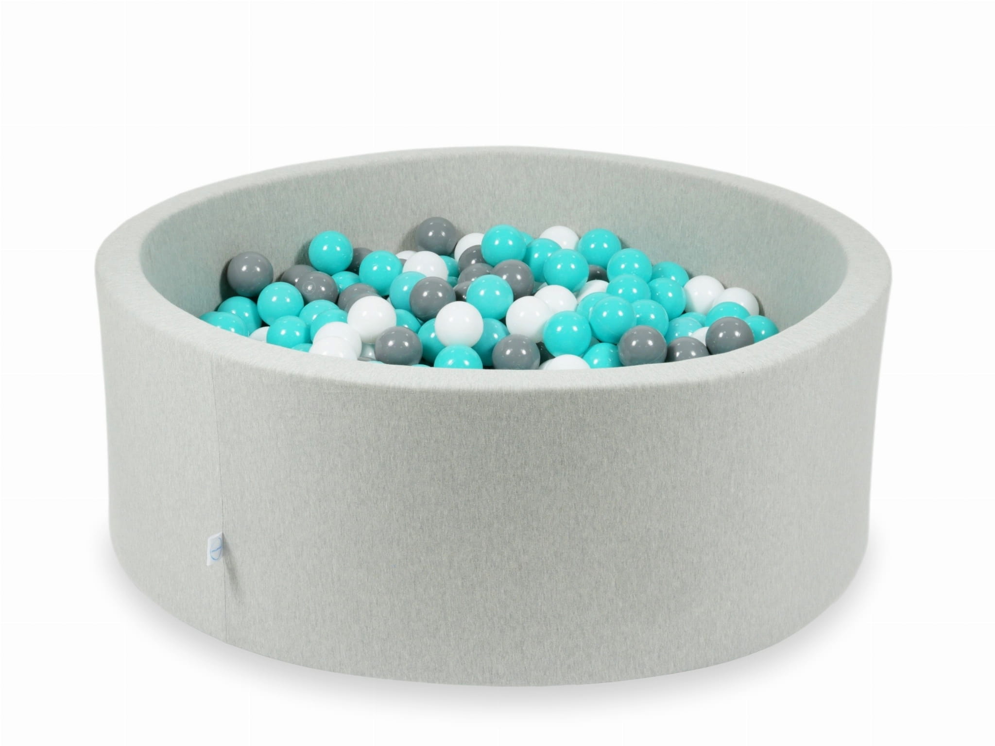 Piscine à Balles 110x40 gris clair avec balles 500 pcs (turquoise, blanc, gris)