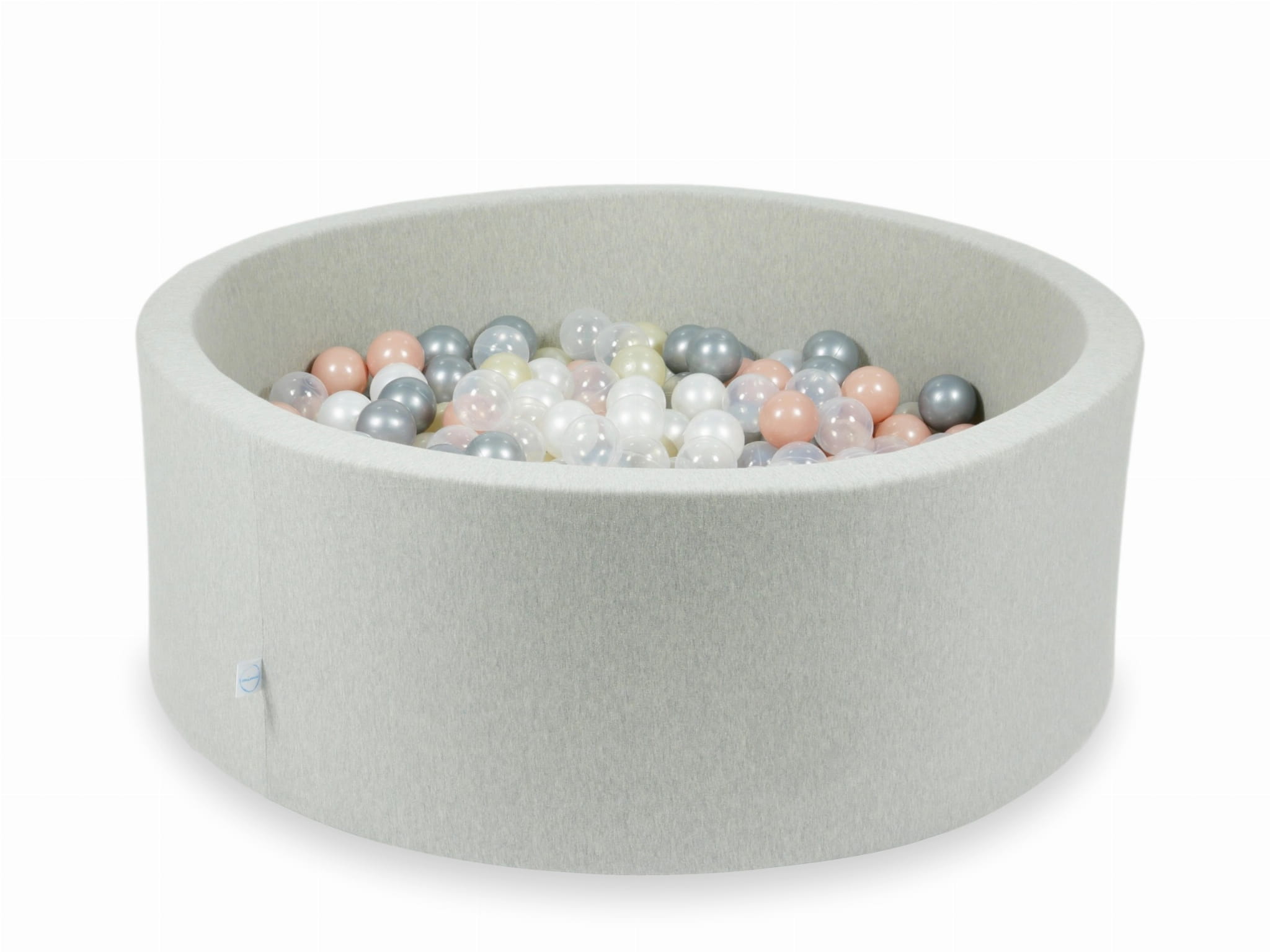 Piscine à Balles 110x40 gris clair avec balles 500 pcs (transparent, perle, argent, rose clair, or clair)