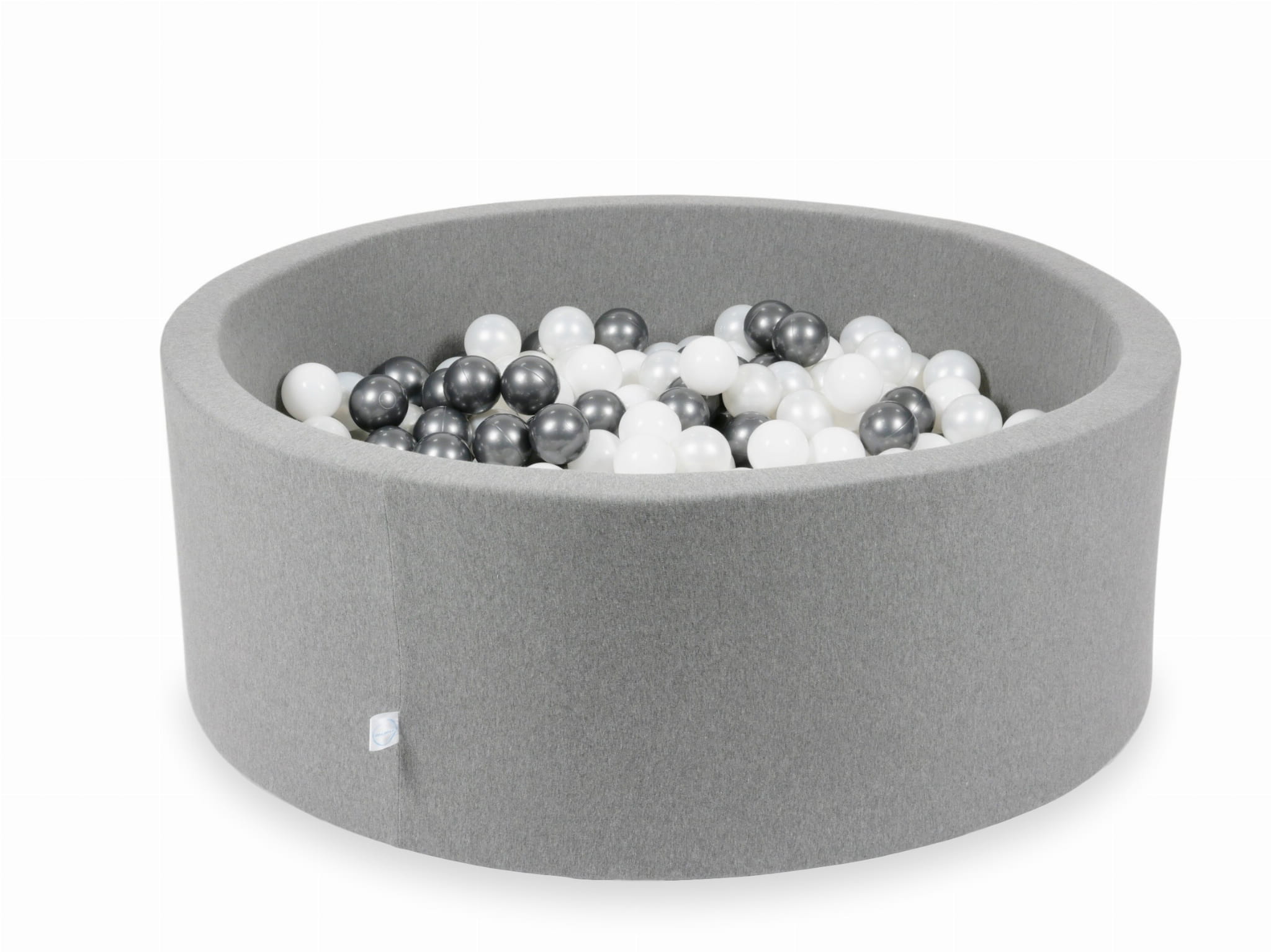 Piscine à Balles 110x40 grise avec balles 500 pcs (blanc, perle, graphite métallique)