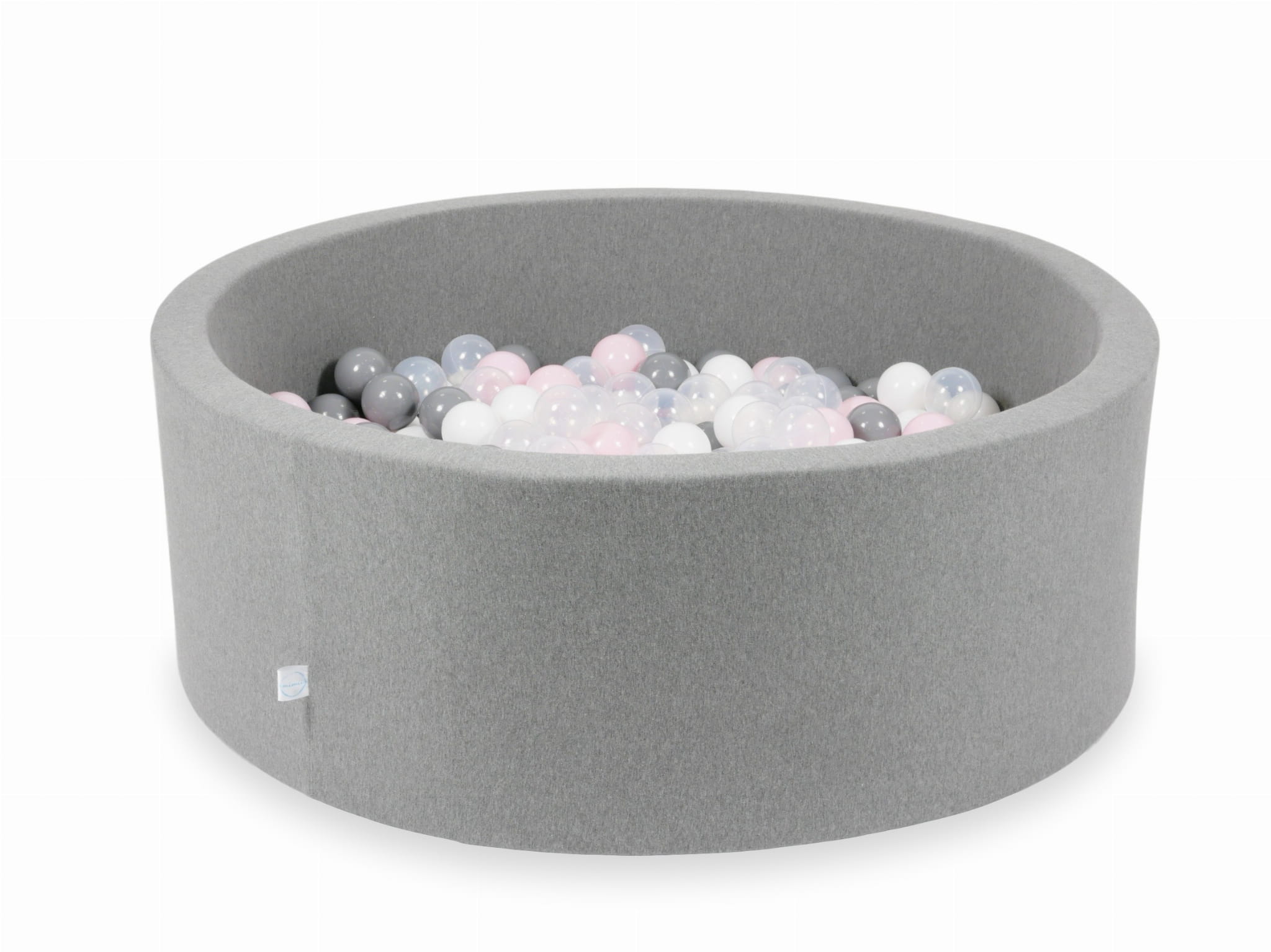 Piscine à Balles 110x40 grise avec balles 500 pcs (transparent, blanc, gris, rose clair)