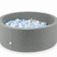 Piscine à Balles 110x40 grise avec balles 500 pcs (transparent, blanc, bleu clair, bleu clair, perle clair)