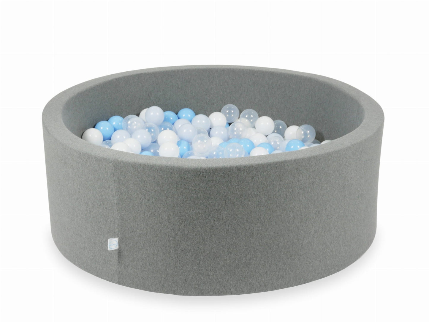 Piscine à Balles 110x40 grise avec balles 500 pcs (transparent, blanc, bleu clair, bleu clair, perle clair)
