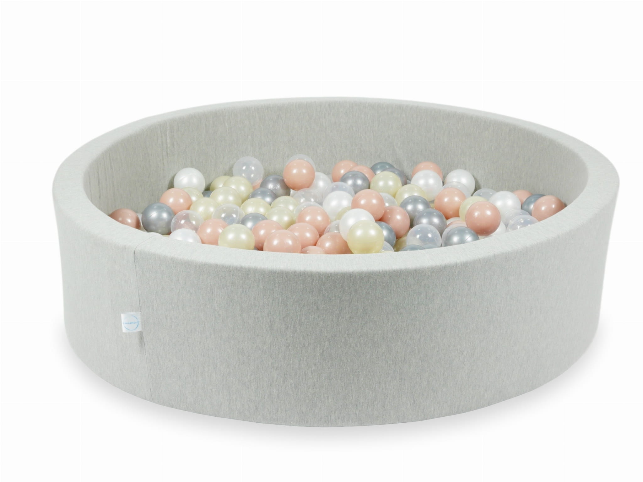 Piscine à Balles 110x30 gris clair avec balles 400 pcs (transparent, perle, argent, rose clair, or clair)