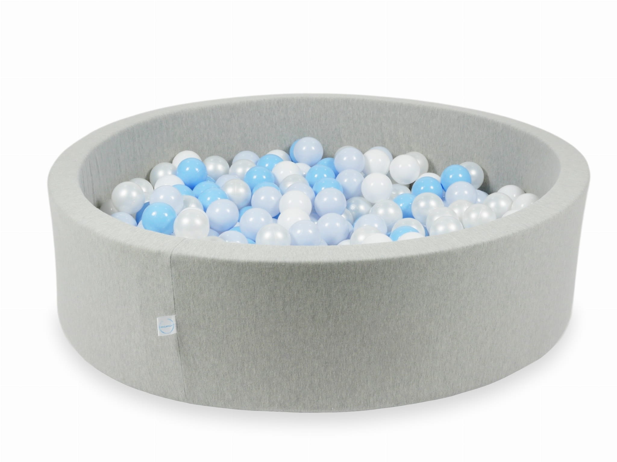 Piscine à Balles 110x30 gris clair avec balles 400 pcs (blanc, perle, bleu clair, bleu clair perle)